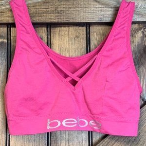 Bebe Neon Pink Sports Bra Size Small